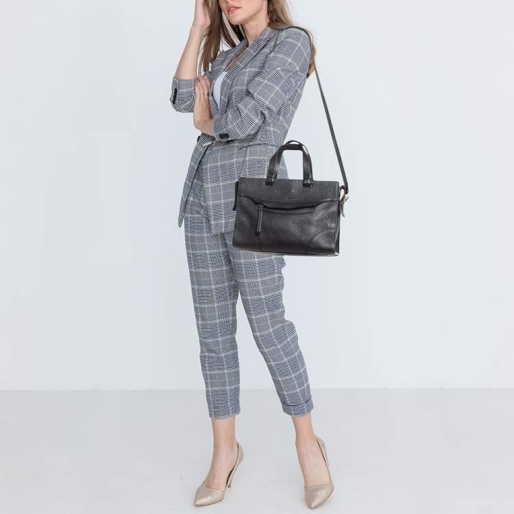 Pre Owned Furla Black Leather Meraviglia Tote