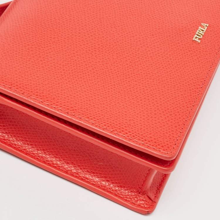 Pre Owned Furla Red Leather Incanto Crossbody Bag