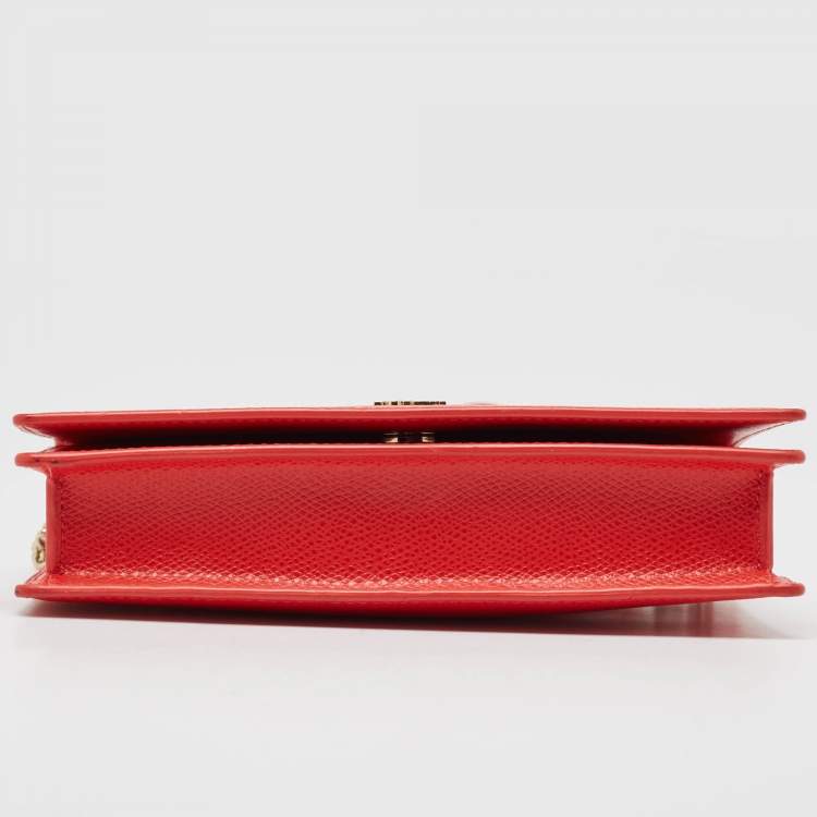 Pre Owned Furla Red Leather Incanto Crossbody Bag