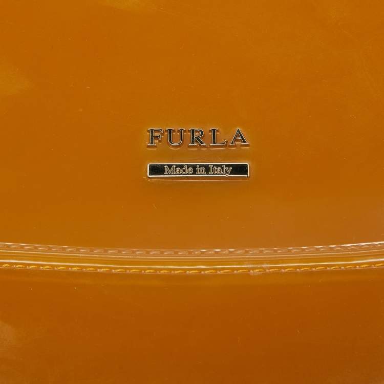 Pre Owned Furla Yellow Rubber Candy Backpack 