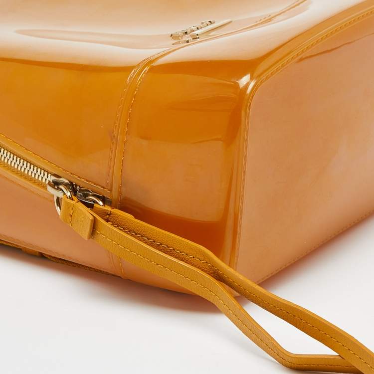 Pre Owned Furla Yellow Rubber Candy Backpack 