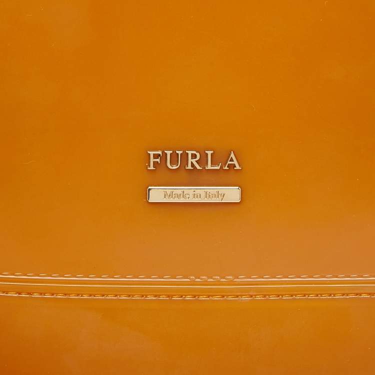 Pre Owned Furla Yellow Rubber Candy Backpack 