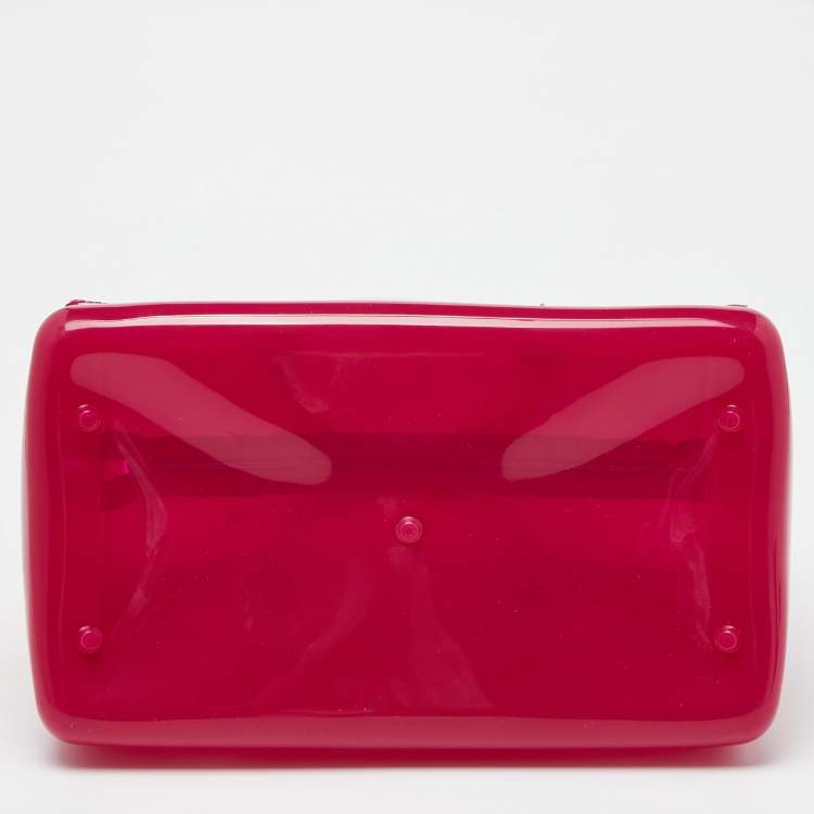 Pre Owned Furla Fuchsia Rubber Candy Satchel