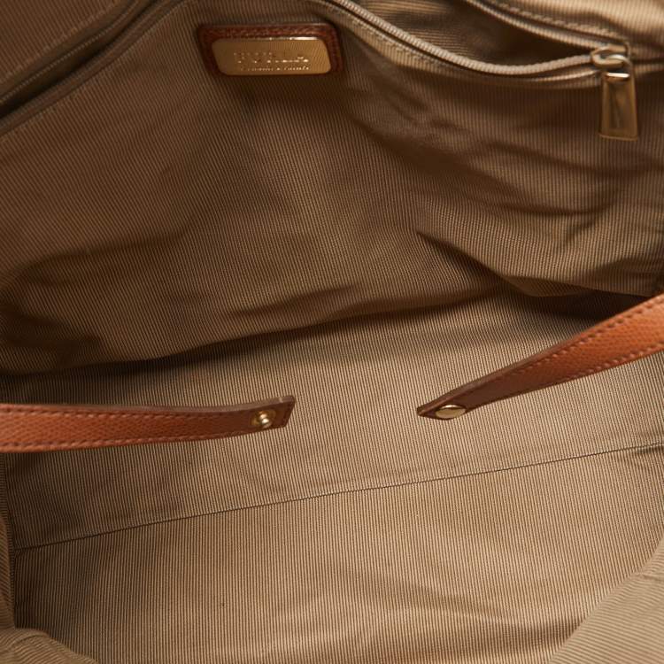 Pre Owned Furla Brown/Beige Leather Tote