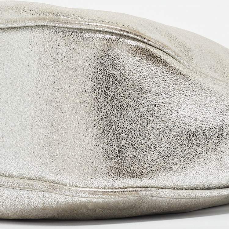 Pre Owned Furla Silver Leather Hobo