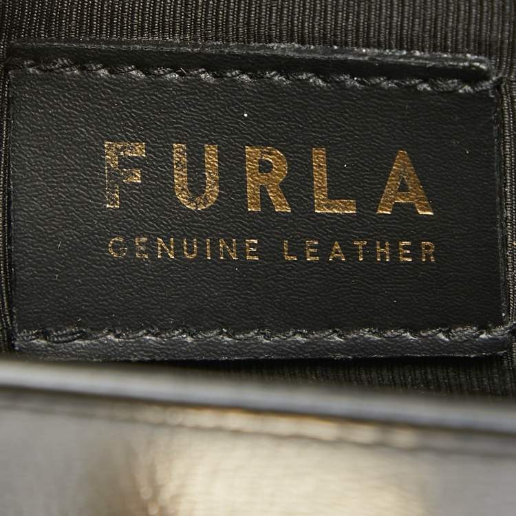 Pre Owned Furla Black Leather 1927 Flap Shoulder Bag