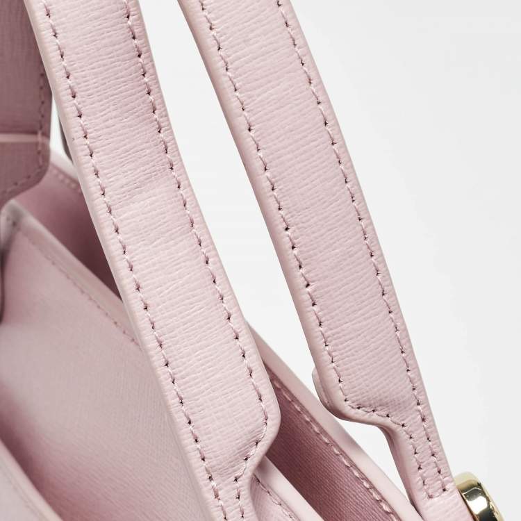 Pre Owned Furla Light Pink Leather Agata Satchel