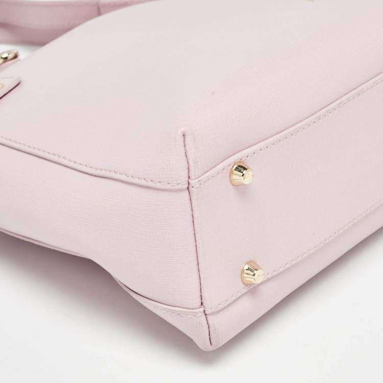 Pre Owned Furla Light Pink Leather Agata Satchel