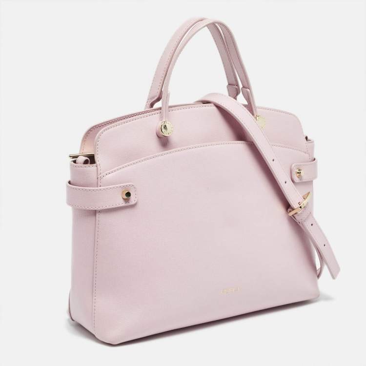 Pre Owned Furla Light Pink Leather Agata Satchel