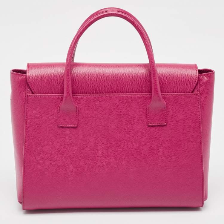 Pre Owned Furla Fuchsia Leather Metropolis Tote