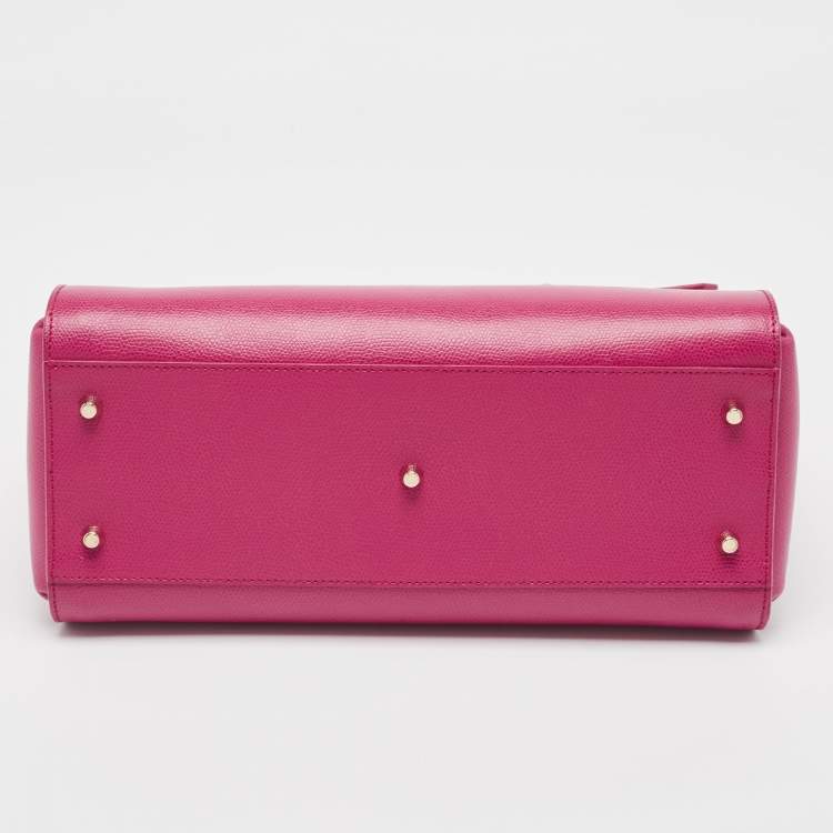 Pre Owned Furla Fuchsia Leather Metropolis Tote