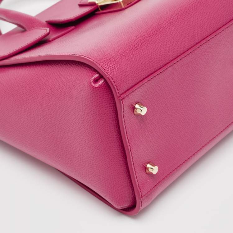 Pre Owned Furla Fuchsia Leather Metropolis Tote