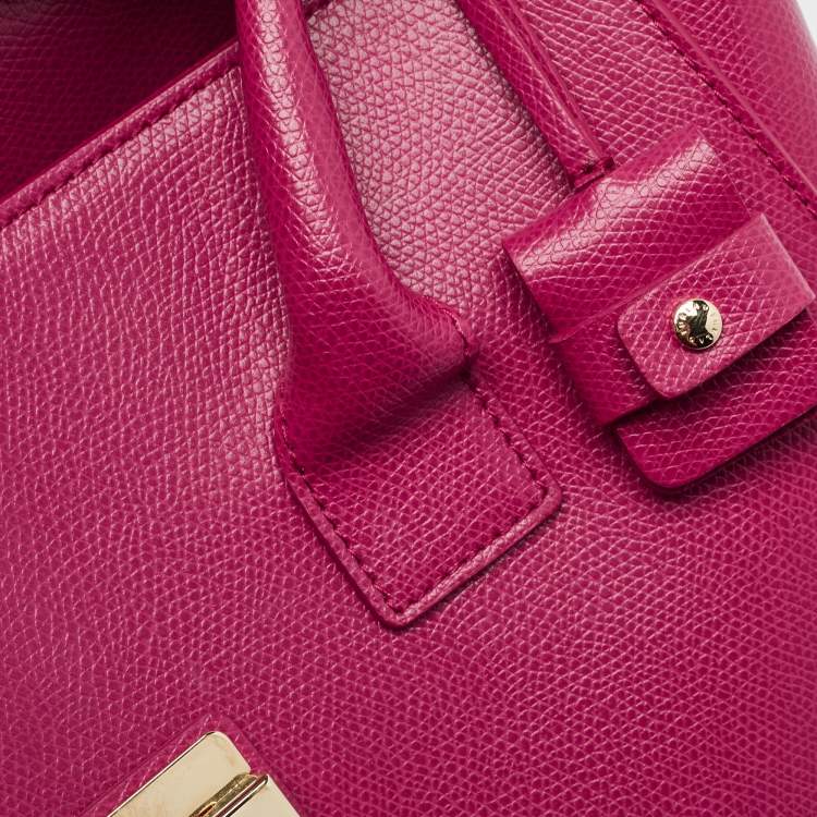 Pre Owned Furla Fuchsia Leather Metropolis Tote