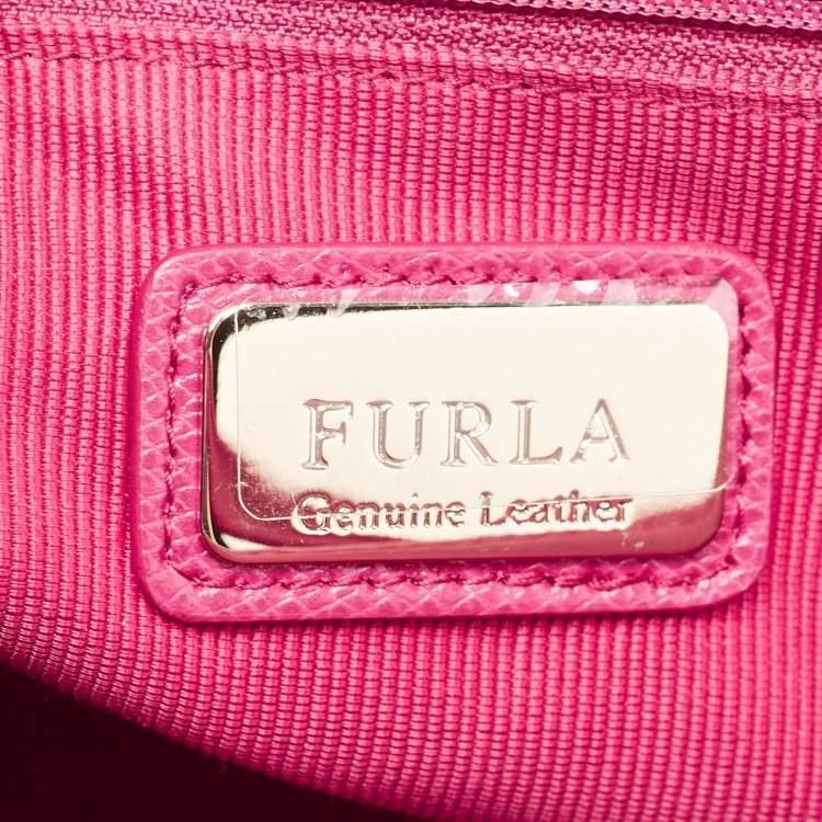 Pre Owned Furla Fuchsia Leather Metropolis Tote
