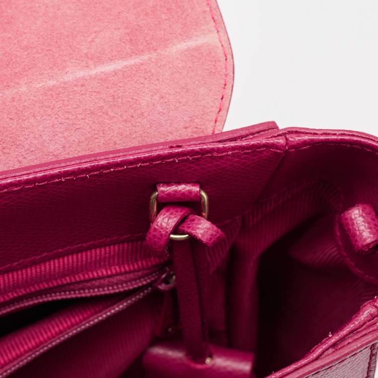 Pre Owned Furla Fuchsia Leather Metropolis Tote