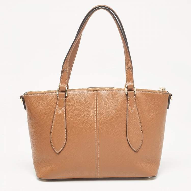 Pre Owned Furla Brown Leather Dafne Satchel