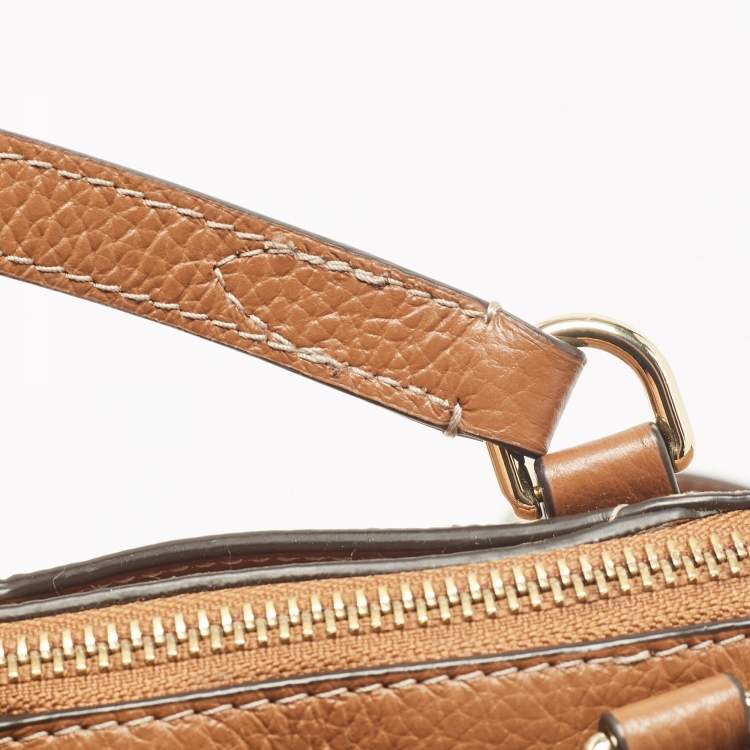 Pre Owned Furla Brown Leather Dafne Satchel