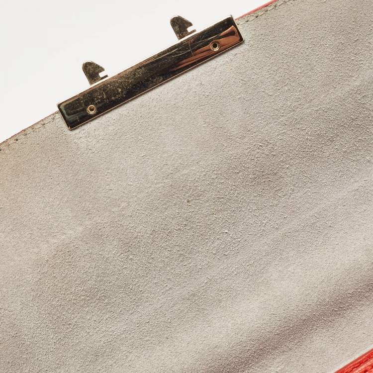 Pre Owned Furla Orange Leather Metropolis Top Handle Bag