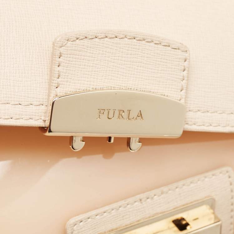 Pre Owned Furla Multicolor Leather and Rubber Candy Flap Satchel