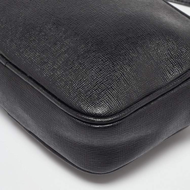 Pre Owned Furla Black Leather Camera Crossbody Bag