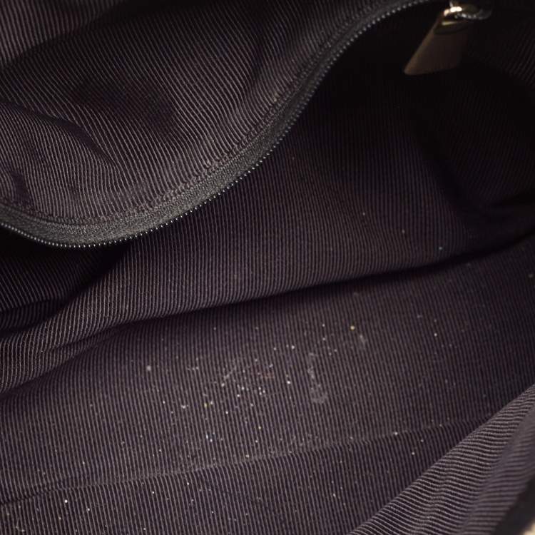 Pre Owned Furla Black Leather Pin S Tote