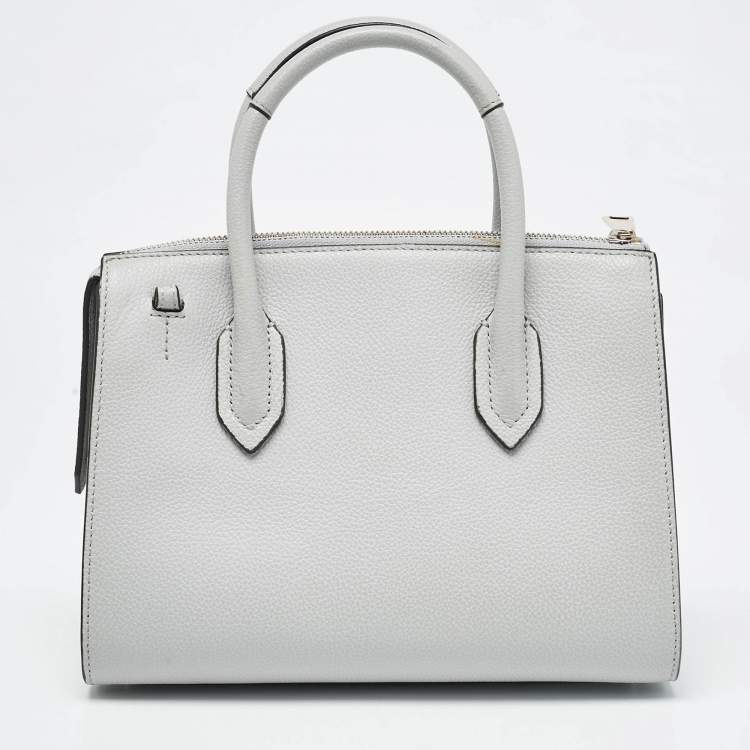 Pre Owned Furla Grey Leather Zip Tote