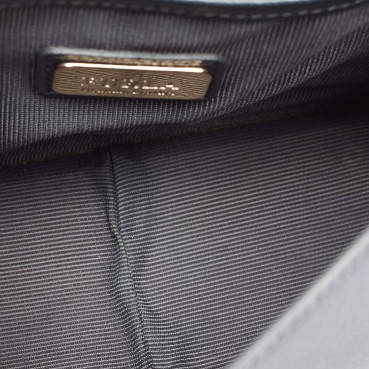 مملوكة مسبقًا Furla Dark Grey Printed Leather Metropolis Shoulder Bag