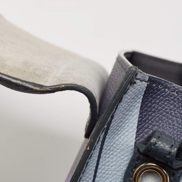 مملوكة مسبقًا Furla Dark Grey Printed Leather Metropolis Shoulder Bag