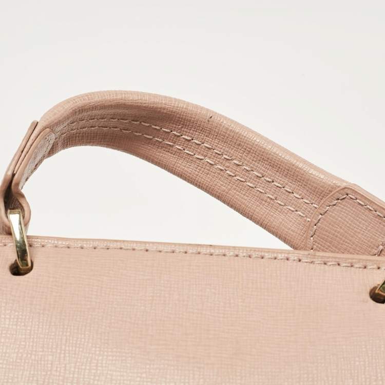 Pre Owned Furla Pink Leather Metropolis Top Handle Bag