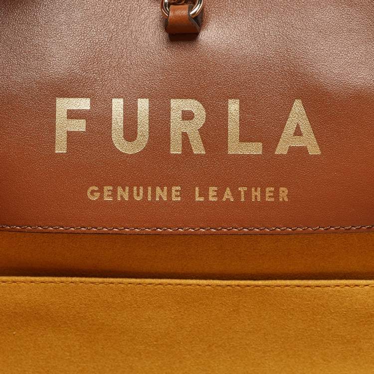Pre Owned Furla Brown Leather Miastella Tote