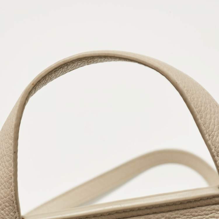 Pre Owned Furla Light Beige Leather Niki Top Handle Bag