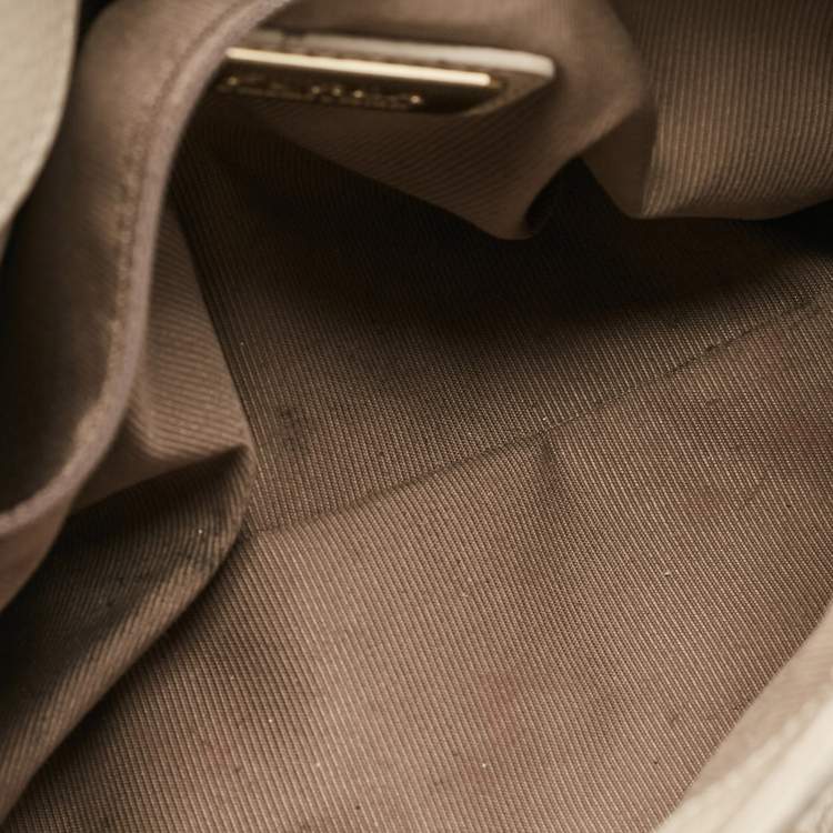 Pre Owned Furla Light Beige Leather Niki Top Handle Bag