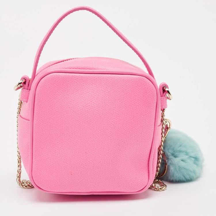 Pre Owned Furla Pink Leather Mini Yo-Yo Crossbody Bag