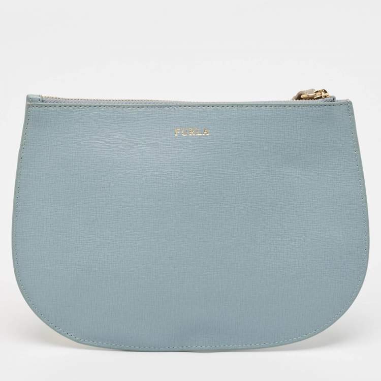 Pre Owned Furla Multicolor Leather Cat Wristlet Pouch