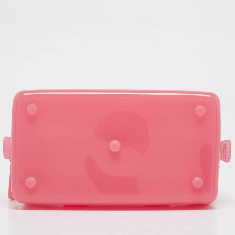 Pre Owned Furla Pink Rubber Mini Candy Satchel