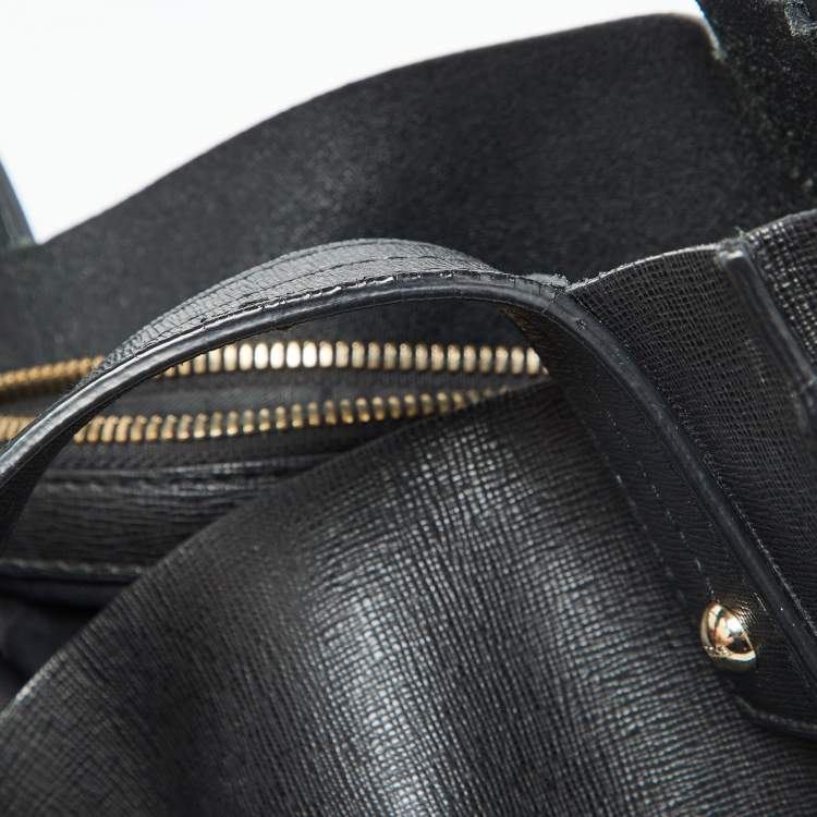 Pre Owned Furla Black Leather Small Musa Tote
