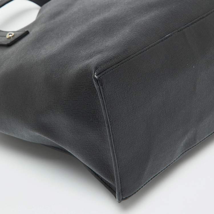 Pre Owned Furla Black Leather Small Musa Tote