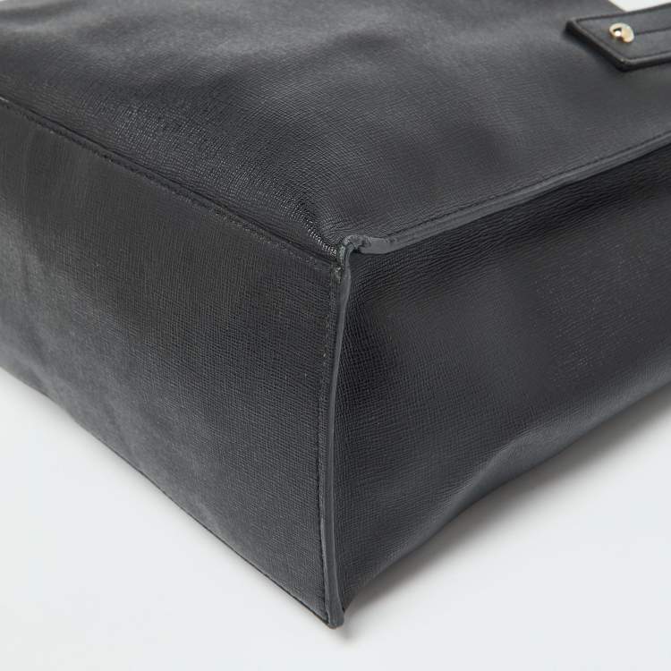 Pre Owned Furla Black Leather Small Musa Tote