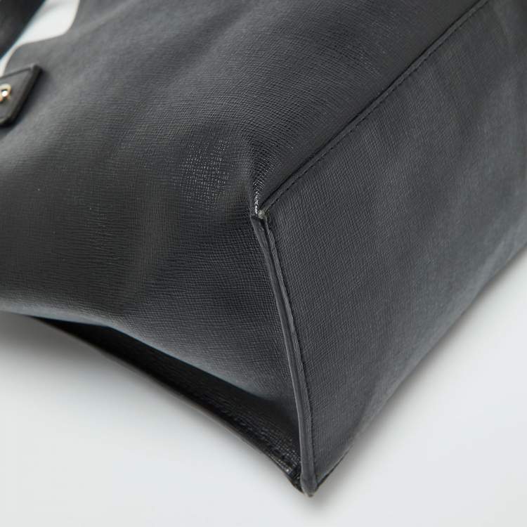 Pre Owned Furla Black Leather Small Musa Tote