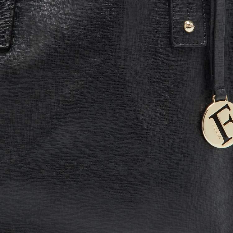 Pre Owned Furla Black Leather Small Musa Tote