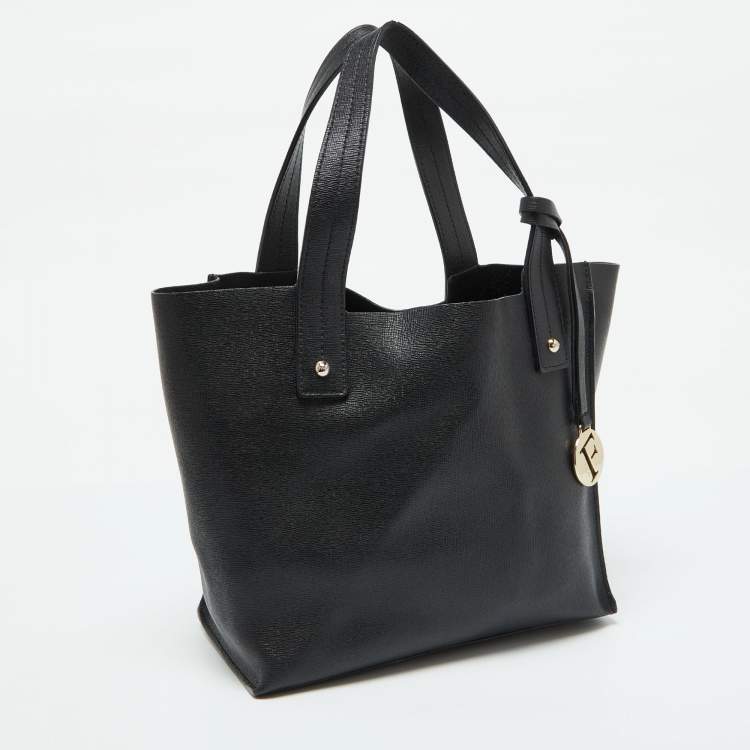 Pre Owned Furla Black Leather Small Musa Tote