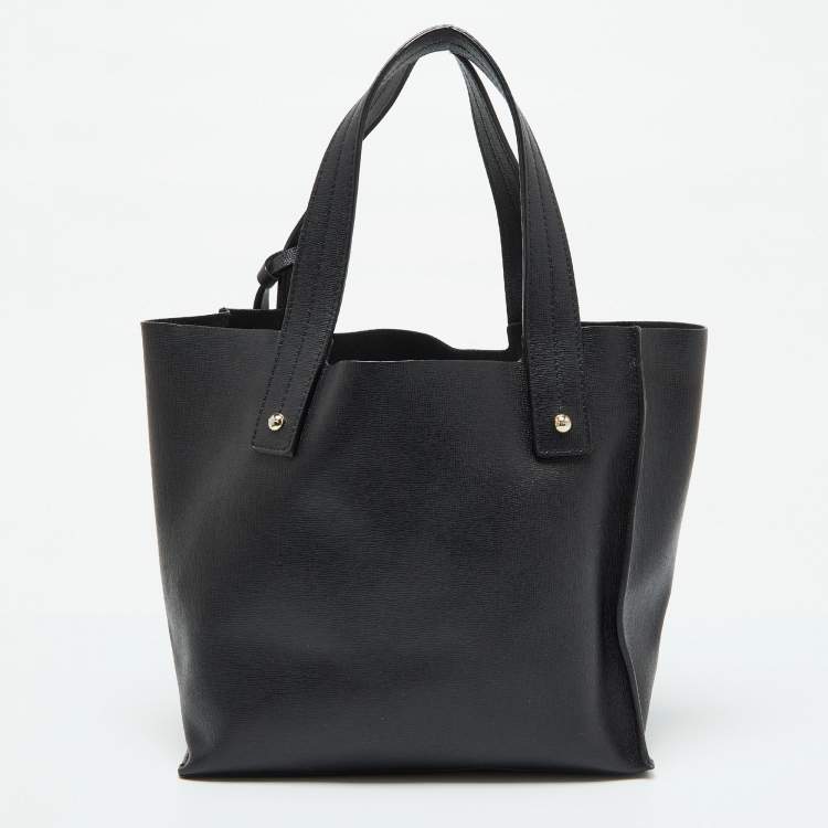 Pre Owned Furla Black Leather Small Musa Tote