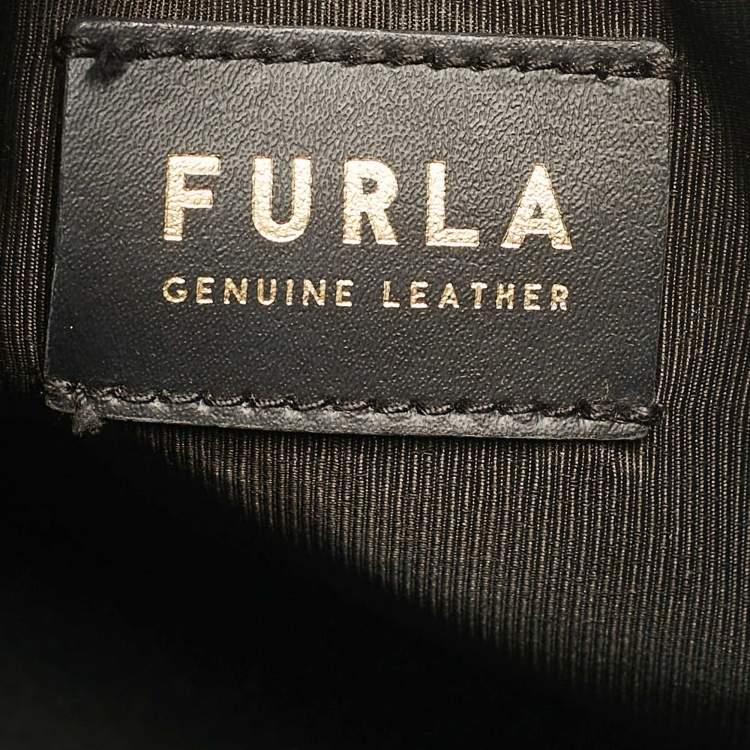 Pre Owned Furla Tricolor Leather Mini Net Tote