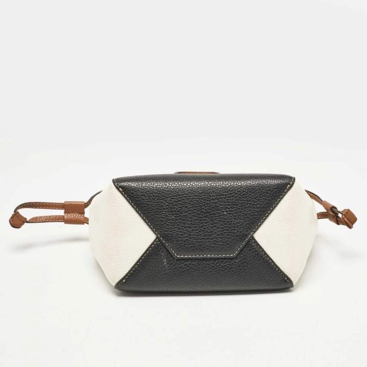 Pre Owned Furla Tricolor Leather Mini Net Tote