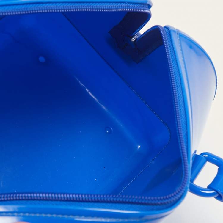 Pre Owned Furla Blue Re-Rubber Candy Satchel