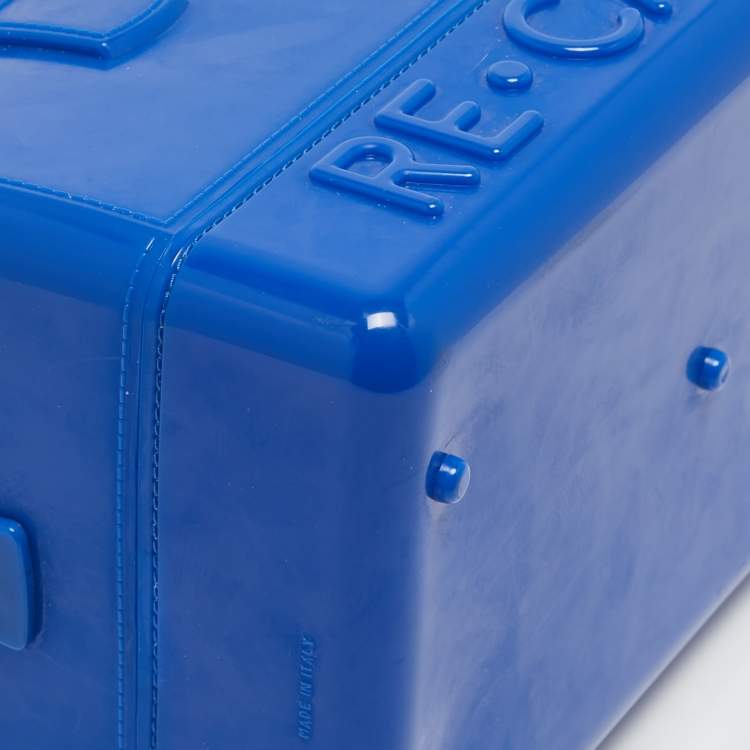 Pre Owned Furla Blue Re-Rubber Candy Satchel