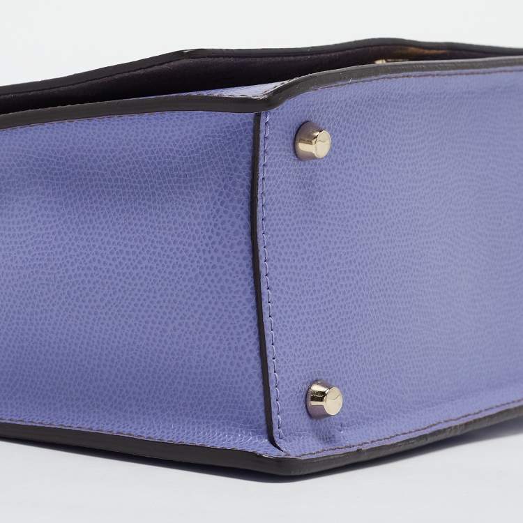Pre Owned Furla Blue/Purple Leather Like Crossbody Bag