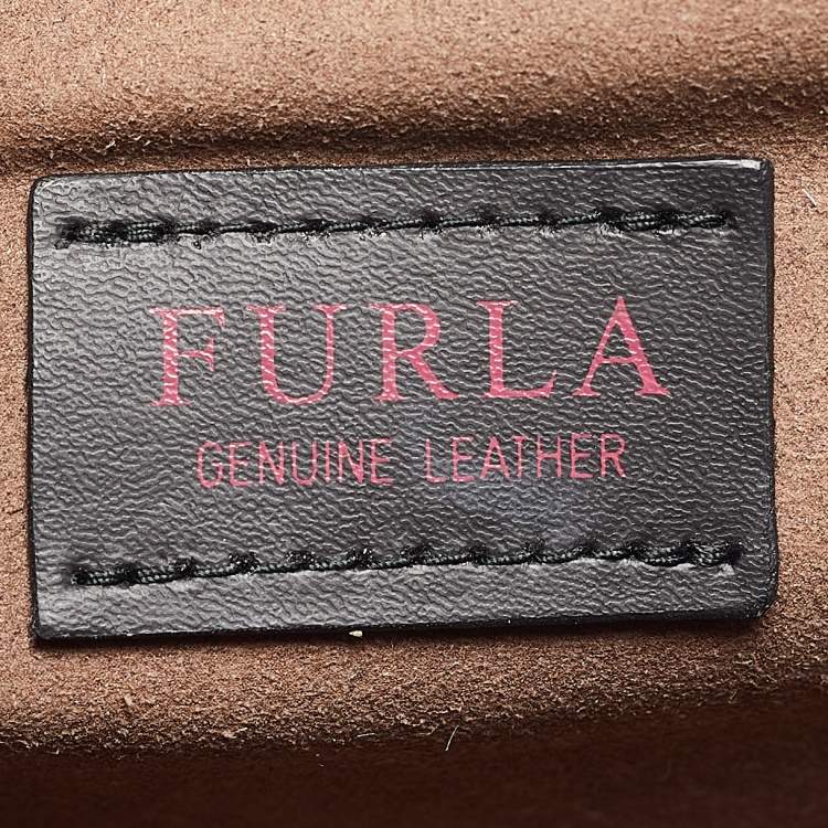 Pre Owned Furla Blue/Purple Leather Like Crossbody Bag
