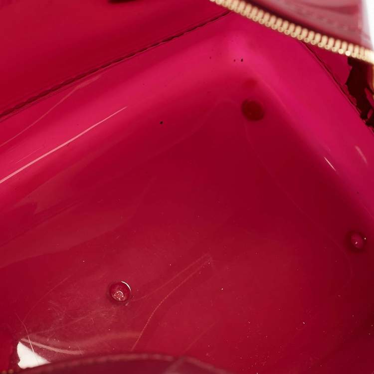Pre Owned Furla Fuchsia Rubber Small Candy Satchel