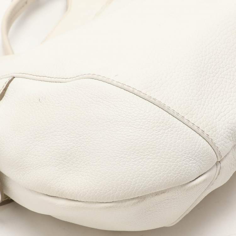 Pre Owned Furla White Leather Hobo